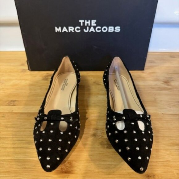 THE MARC JACOBS Studded Mouse Pointed-Toe Flats - Picture 7 of 16